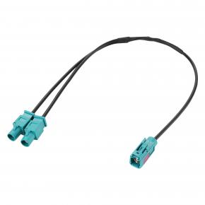 Anina Antenna Adapter for VW Audi Skoda Seat Aftermarket Radio Stereo Aerial Adaptor Cable Y-Antenna Adaptor Fakra (Z) Socket Double Fakra Plug Cable for MFD2 MFD3 RNS300 RNS310