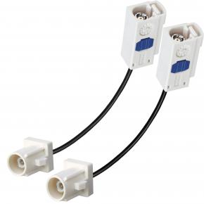 TUOLNK 2 Pack 6inch Fakra B Male to Fakra B Female Cable RG174 Car Radio Antenna Extension Cable Pigtail Coaxial Fakra B White
