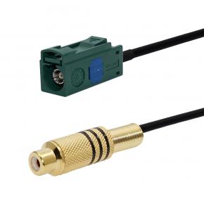 RF design RF Pigtail Cable Fakra Green E Female to RCA Female RG174 15CM Cable