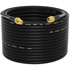 YOTENKO SMA Antenna Extension Cable - 20 Meters(65.6FT),RG58 Coaxial Cable SMA Male to SMA Female RF Low-Loss Cable for 3G 4G LTE Router ADS-B SDR USB Dongle Receiver Antenna Extension Wire