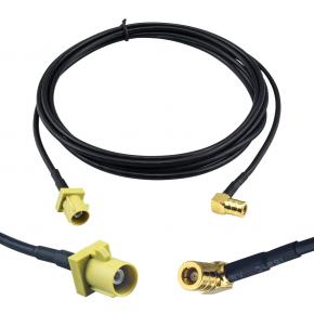 urcianow Fakra K Male to SMB Female Right Angle Cable RG174 50ohm Satellite Radio Antenna Adapter Cable 2M Compatible with Navigation System Remote Control Car Phone Car TV Audio Equipment Antenna