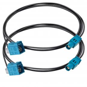 Fakra Z Cable TUOLNK Fakra Z Male Plug to Fakra Z Female Right Angle Pigtail Cable 6.6ft (2M) Fakra Z Vehicle Antenna Cable for Car DVD RG174 RF Coax Cable 2 Pack