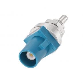 Superbat Waterproof Fakra Code Z Male Bulkhead O-ring Plug Crimp Connector for RG316 RG174 Coaxial Cable